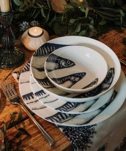 Fegg Hayes Bone China Mackerel Pasta Bowl Kitchen & Dining