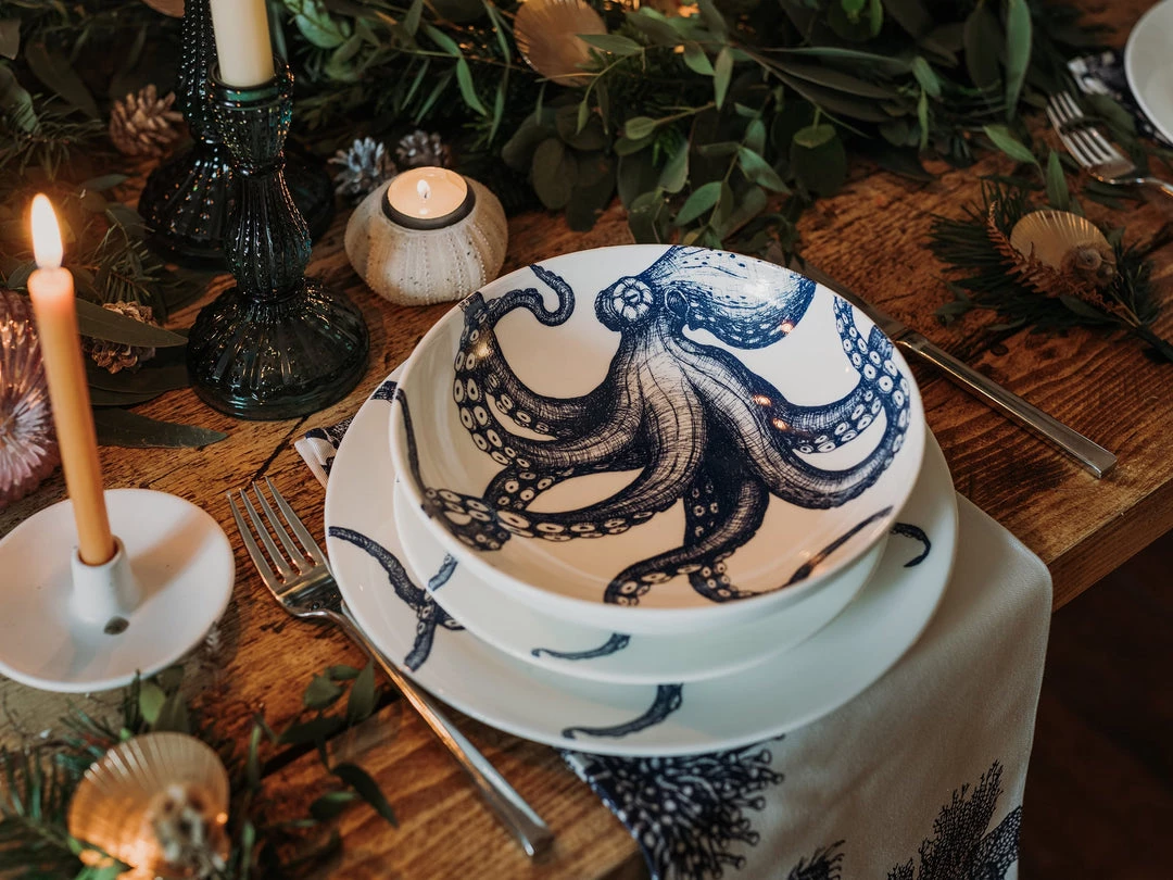 Fegg Hayes Bone China Octopus Pasta Bowl Kitchen & Dining 3 Fegg Hayes Bone China Octopus Pasta Bowl Kitchen & Dining