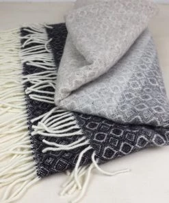 KLIPPAN Graduated Natural Lambs Wool Throw