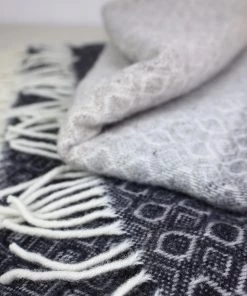 KLIPPAN Graduated Natural Lambs Wool Throw