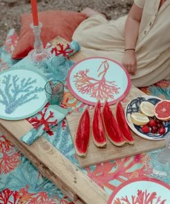 Orchard Melamine Coralline Algae Round Placemat Kitchen & Dining