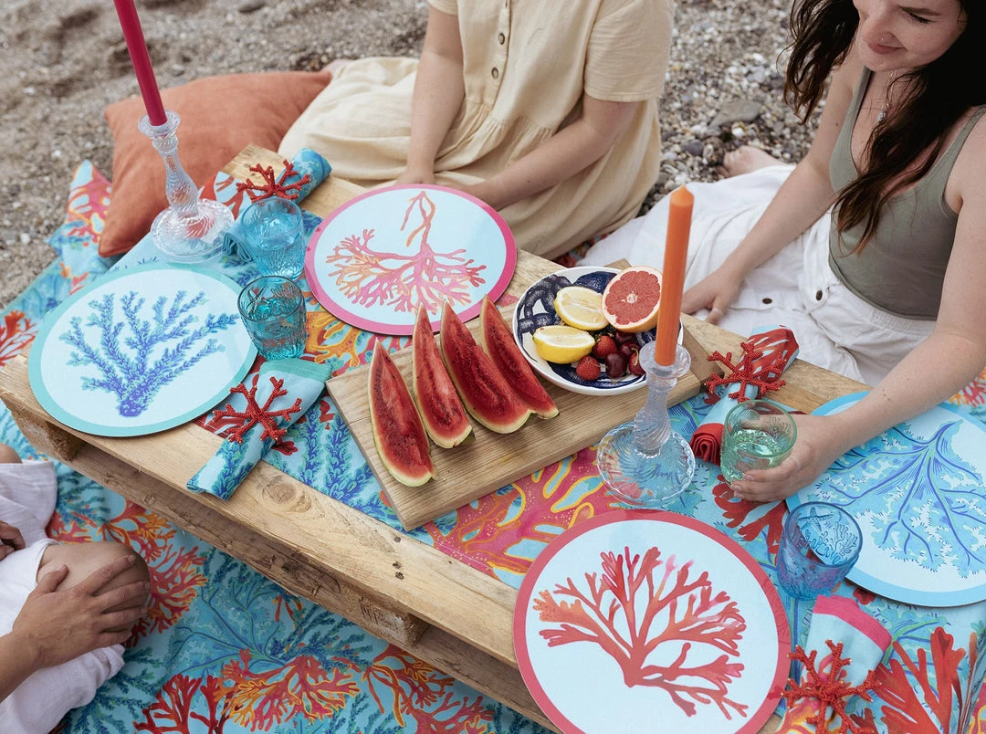 Orchard Melamine Blue Dulse Round Placemat Kitchen & Dining 2 Orchard Melamine Blue Dulse Round Placemat Kitchen & Dining