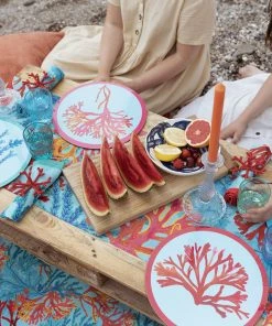 Orchard Melamine Coralline Algae Round Placemat Kitchen & Dining