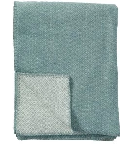 KLIPPAN Diamond Duck Egg Merino Wool Throw