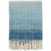 KLIPPAN Graduated Aqua Lambs Wool Throw Homeware