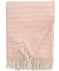 KLIPPAN Rose Chevron Eco Wool Throw Homeware