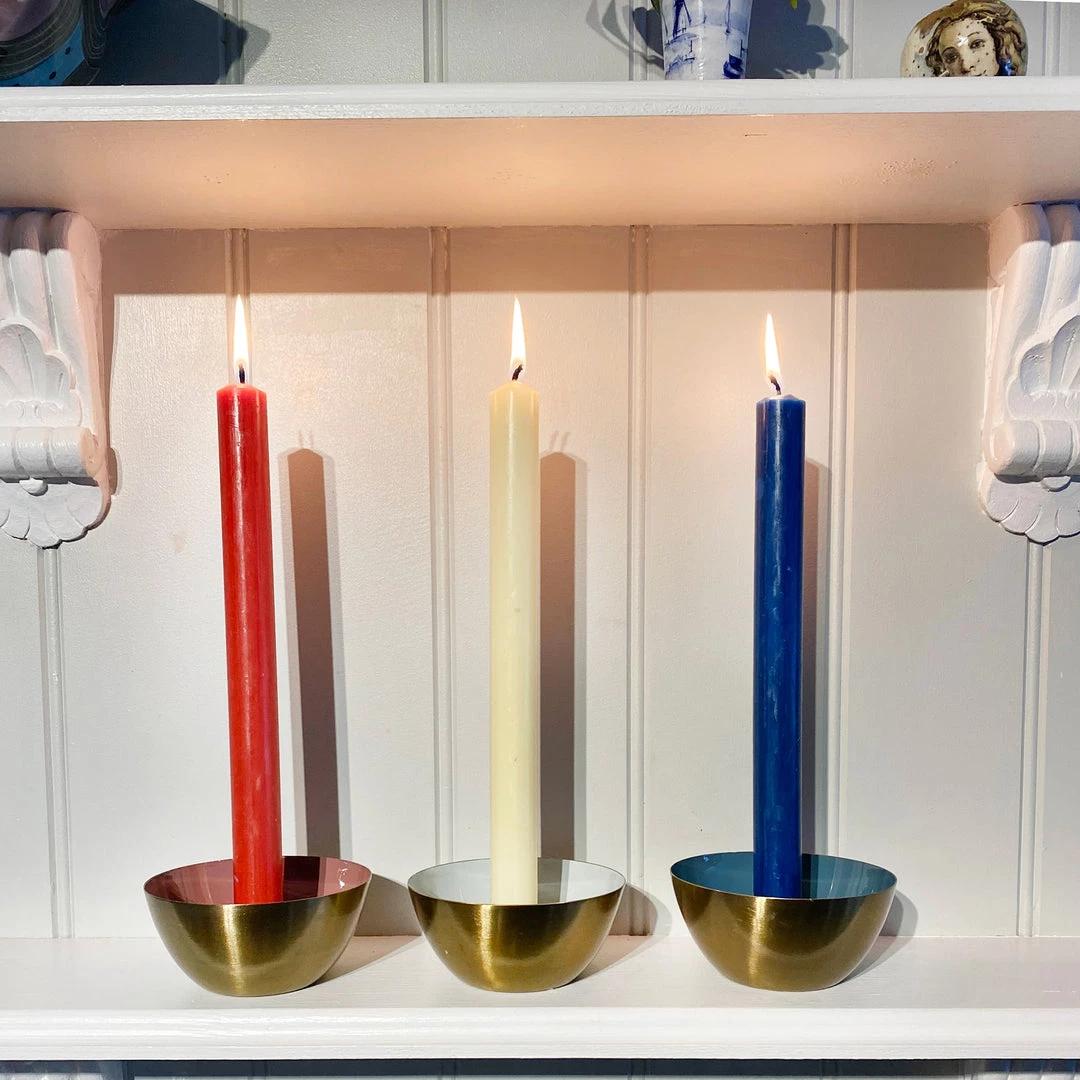 Light & Living Candles & Home Fragrance Old Rose & Gold Candle Holder 3 Light & Living Candles & Home Fragrance Old Rose & Gold Candle Holder