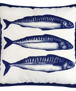 Magic Textiles Three Mackerel Velvet Cushion Cover