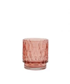 Light & Living Candles & Home Fragrance Textured Glass Tea Lights-Coral 10 Light & Living Candles & Home Fragrance Textured Glass Tea Lights-Coral