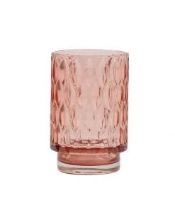 Light & Living Candles & Home Fragrance Textured Glass Tea Lights-Coral 11 Light & Living Candles & Home Fragrance Textured Glass Tea Lights-Coral