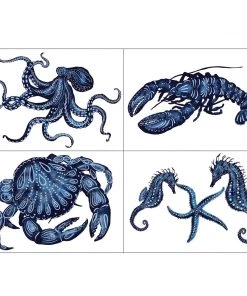 Cream Cornwall Pendower Limited Edition Set Of 4 A3 Prints Wall Decor