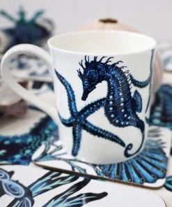 Orchard Melamine Kitchen & Dining Cork-Backed Sea Life Coasters, Set Of 4 8 Orchard Melamine Kitchen & Dining Cork-Backed Sea Life Coasters, Set Of 4