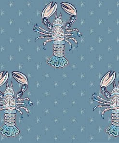 Magic Textiles Byron Lobster Fabric - Airforce Blue