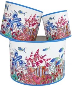 Cream Cornwall Coral Bay Lampshade - White