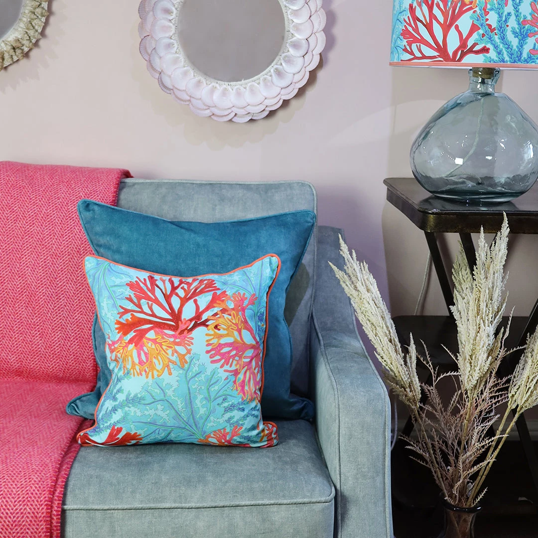 Magic Textiles Coral Rays Linen Cushion Cover 3 Magic Textiles Coral Rays Linen Cushion Cover