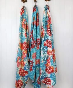 Magic Textiles Homeware Coral Rays Linen Fabric - Off White