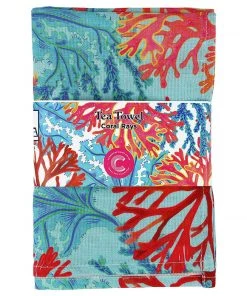 Magic Textiles Kitchen & Dining Coral Rays Tea Towel