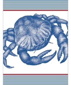Magic Textiles Stripe Crab Tea Towel Kitchen & Dining