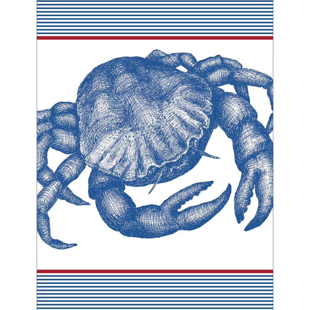 Magic Textiles Stripe Crab Tea Towel Kitchen & Dining 2 Magic Textiles Stripe Crab Tea Towel Kitchen & Dining