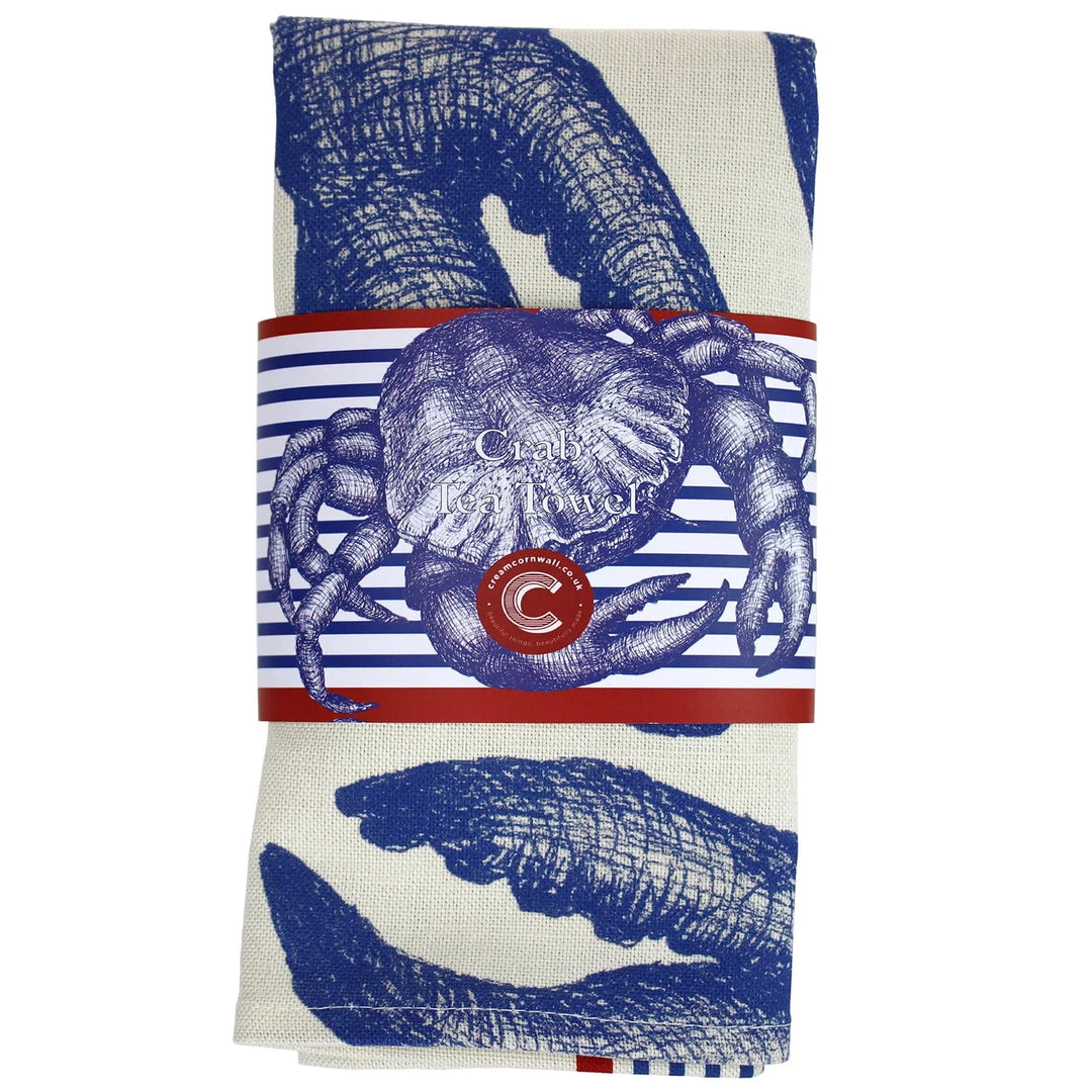 Magic Textiles Stripe Crab Tea Towel Kitchen & Dining 1 Magic Textiles Stripe Crab Tea Towel Kitchen & Dining