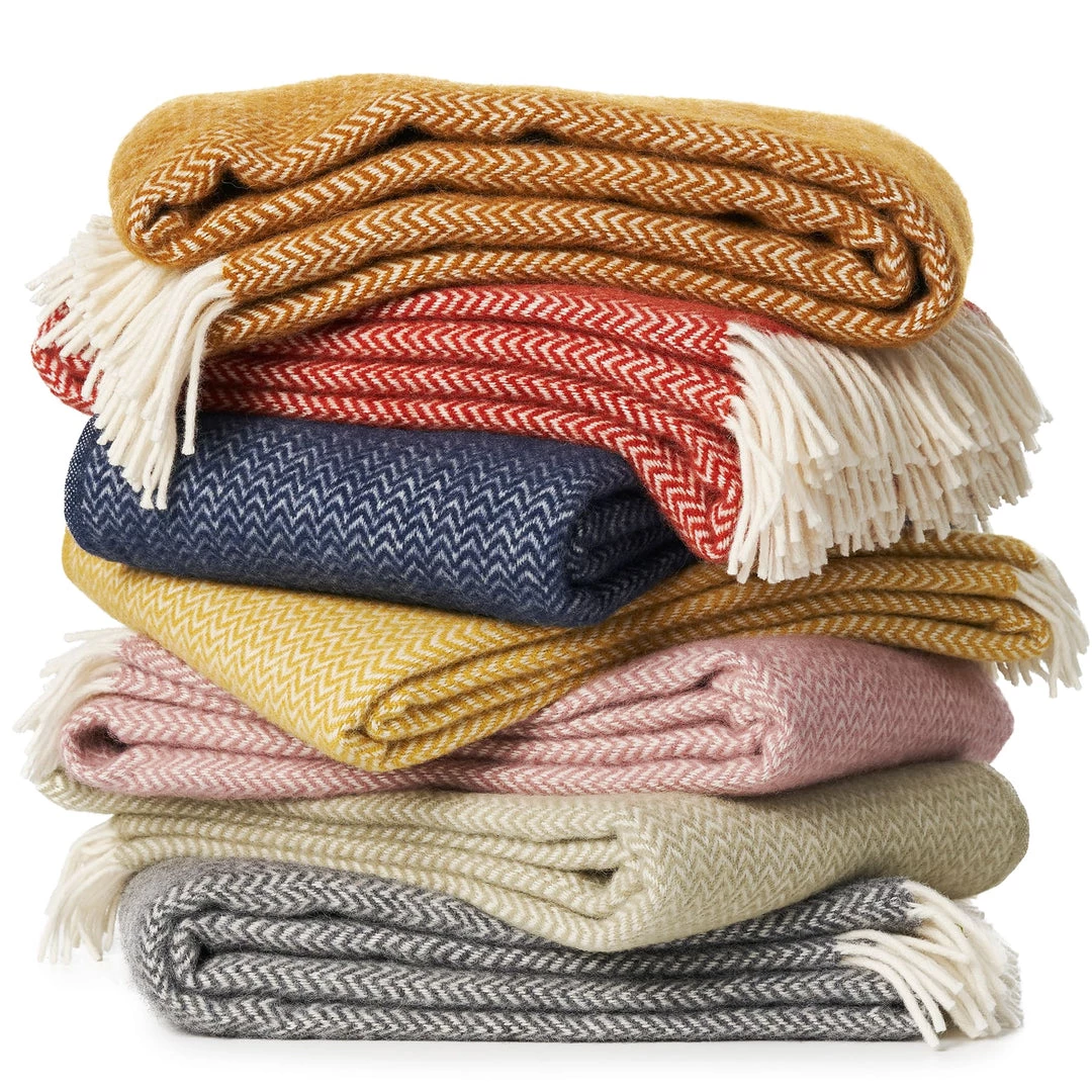 KLIPPAN Herringbone Caramel Eco Lambs Wool Throw Homeware 3 KLIPPAN Herringbone Caramel Eco Lambs Wool Throw Homeware