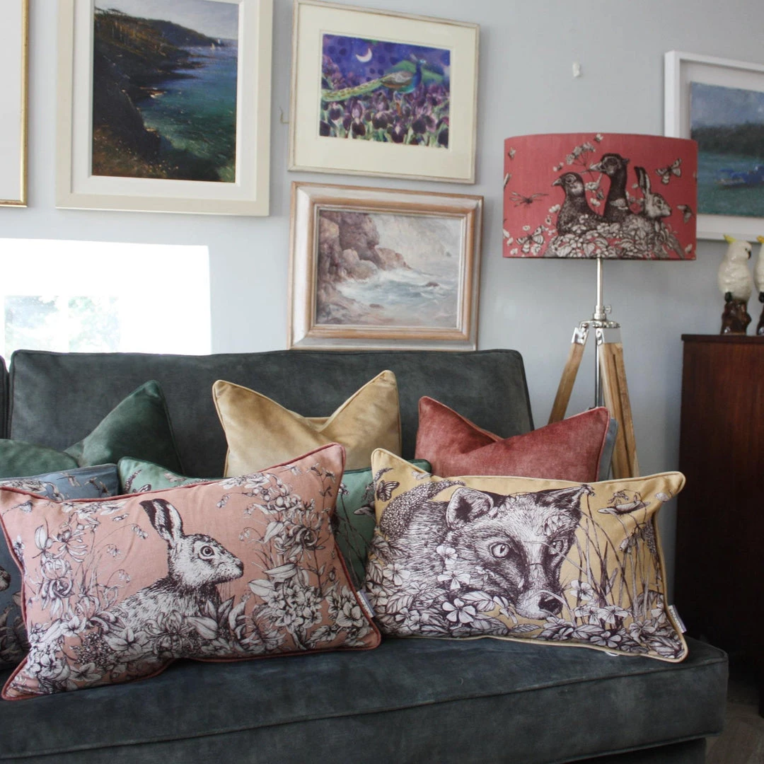 Magic Textiles Hare Cushion Cover-Trenwith Homeware 6 Magic Textiles Hare Cushion Cover-Trenwith Homeware