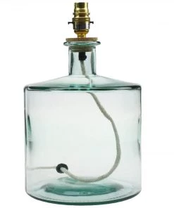 Jarapa Gillan Recycled Lamp Base In Clear Glass