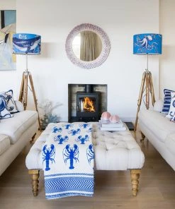 Magic Textiles Three Mackerel Velvet Cushion Cover