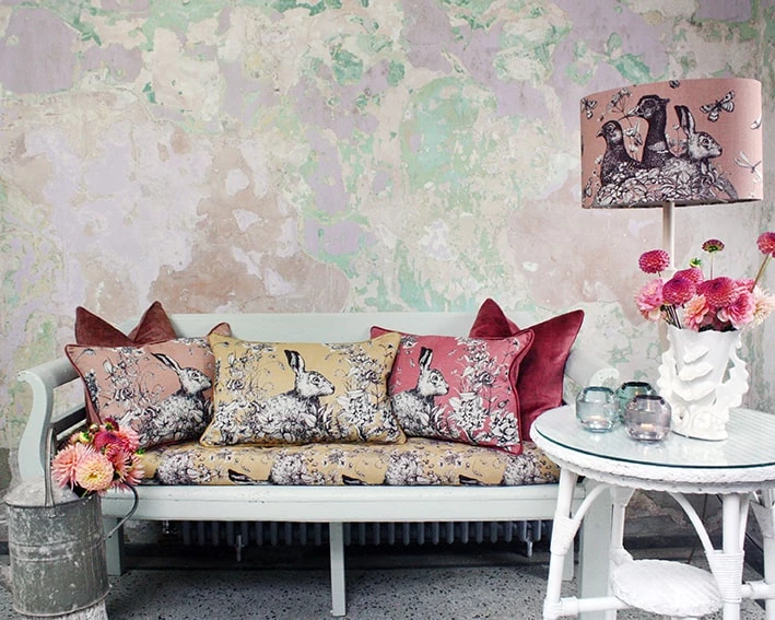 Magic Textiles Hare Cushion Cover-Trenwith Homeware 3 Magic Textiles Hare Cushion Cover-Trenwith Homeware