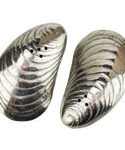 Detail Products Kitchen & Dining Pewter Mussel Shell Salt & Pepper Shakers