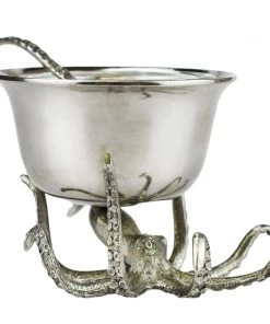 Detail Products Pewter Octopus Condiment Bowl With Spoon