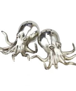 Detail Products Pewter Octopus Salt And Pepper Shakers Kitchen & Dining