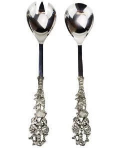 Detail Products Kitchen & Dining Pewter Shell & Lobster Salad Servers