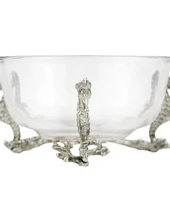 Detail Products Kitchen & Dining Pewter Seahorse Glass Bowl