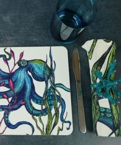 Coach House Set Of 4 Turquoise Reef Napkin Rings