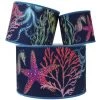 Cream Cornwall Rainbow Reef Lampshade - Navy Homeware
