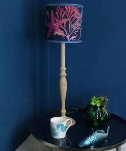 Cream Cornwall Rainbow Reef Lampshade - Navy Homeware