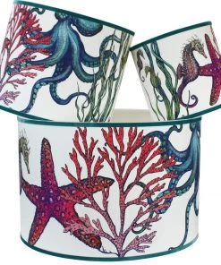 Cream Cornwall Rainbow Reef Lampshade - White