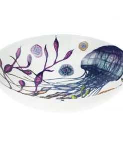 Fegg Hayes Bone China Reef Pasta Bowl Jellyfish Kitchen & Dining