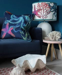 Magic Textiles Rainbow Reef Octopus Velvet Cushion Cover On Navy Velvet Homeware 9 Magic Textiles Rainbow Reef Octopus Velvet Cushion Cover On Navy Velvet Homeware