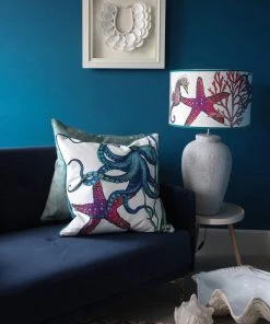 Cream Cornwall Rainbow Reef Lampshade - White