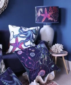 Magic Textiles Rainbow Reef Octopus Velvet Cushion Cover On White Velvet Homeware 13 Magic Textiles Rainbow Reef Octopus Velvet Cushion Cover On White Velvet Homeware