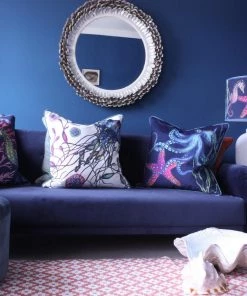 Magic Textiles Rainbow Reef Octopus Velvet Cushion Cover On Navy Velvet Homeware 13 Magic Textiles Rainbow Reef Octopus Velvet Cushion Cover On Navy Velvet Homeware