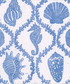 Caspari Kitchen & Dining Blue Seychelles Paper Napkins