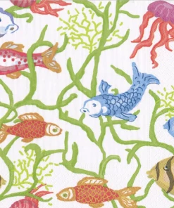 Caspari Kitchen & Dining Tropical Reef Paper Napkins
