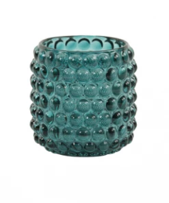 Light & Living Sea Urchin Glass Tea Light Small - Petrol