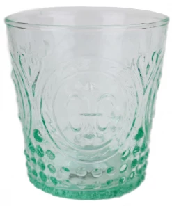 United Glass Aqua Fleur De Lys Tumbler New Arrivals