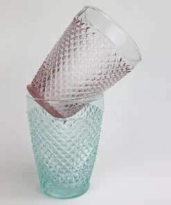 United Glass Aqua Diamond Cut Tumbler New Arrivals