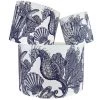 Cream Cornwall Marine Blue On White Seahorse & Shells Lampshade Homeware
