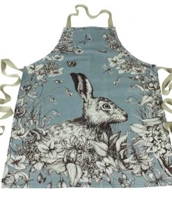 Magic Textiles Linen And Cotton Apron With Hare Design